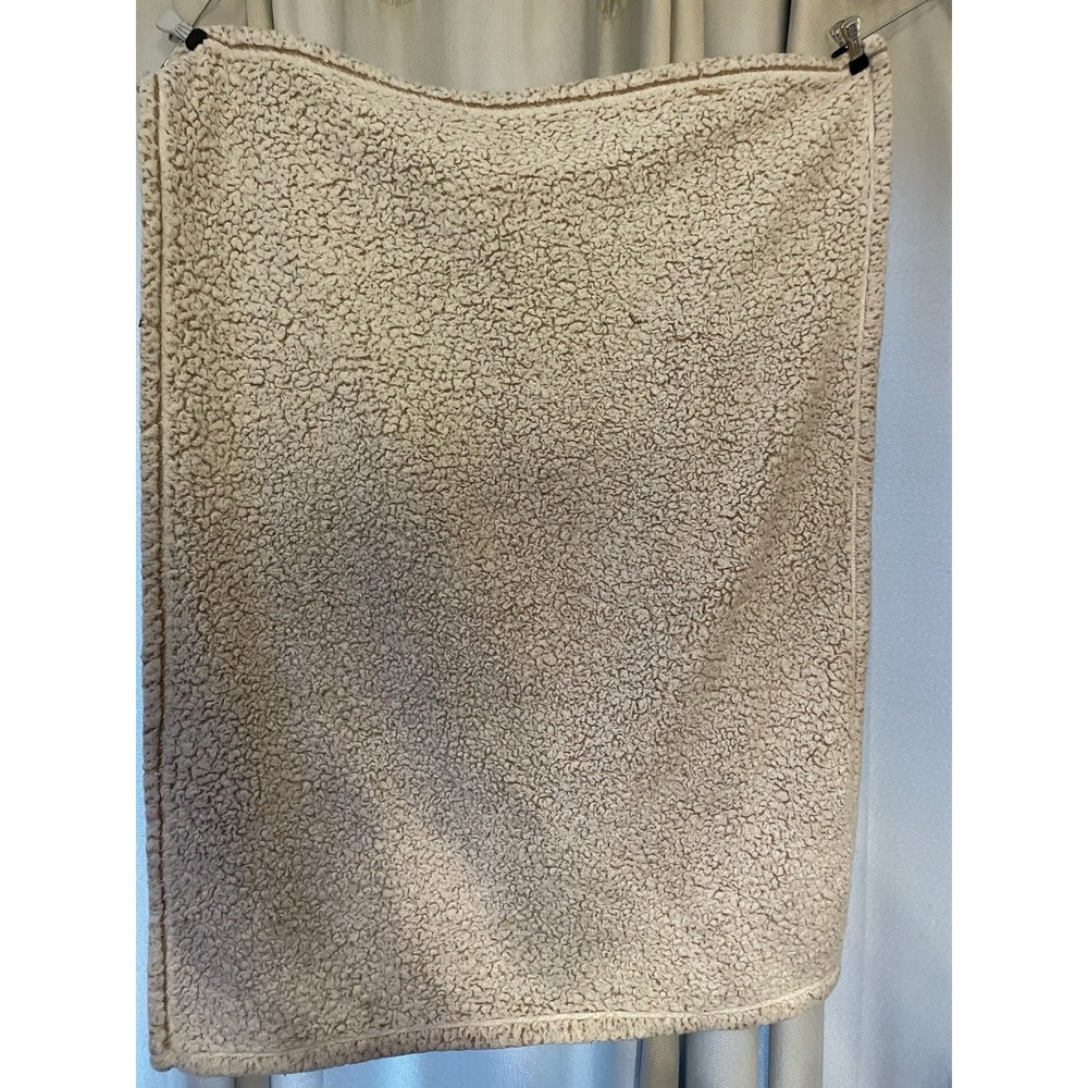 Adirondack Baby Tan Brown Cream Fleece Baby Blanket Lovey Sherpa